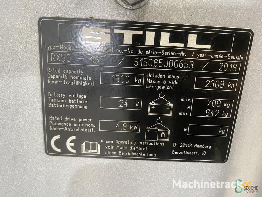 Heftrucks Elektrisch Still RX50-15 2018