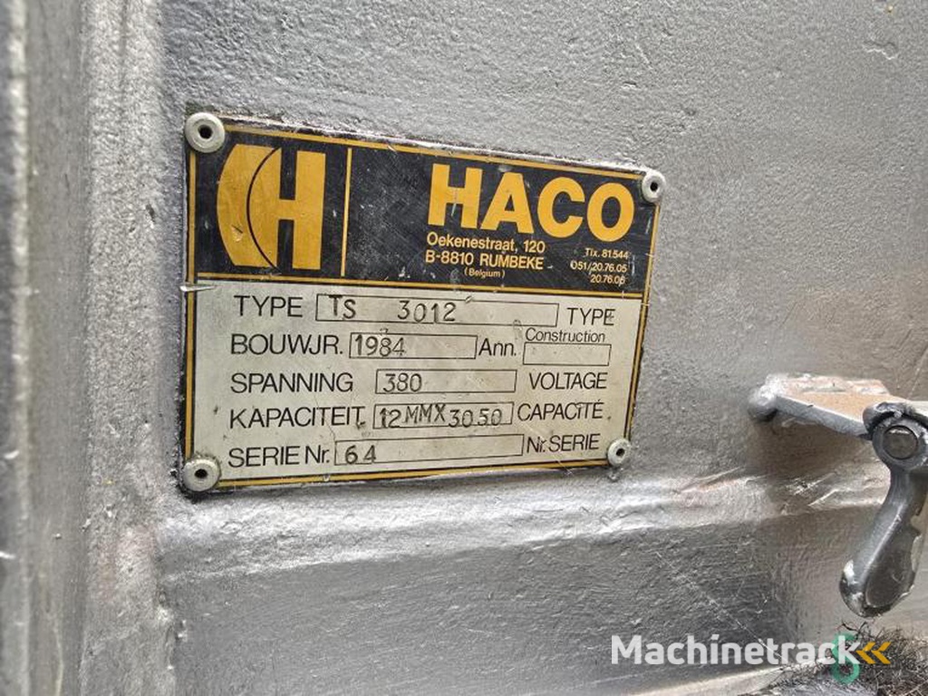 Plaatscharen HACO TS 3012 1984