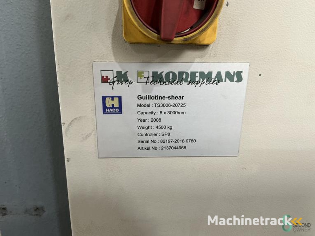 Plaatscharen HACO TS 3006 2008