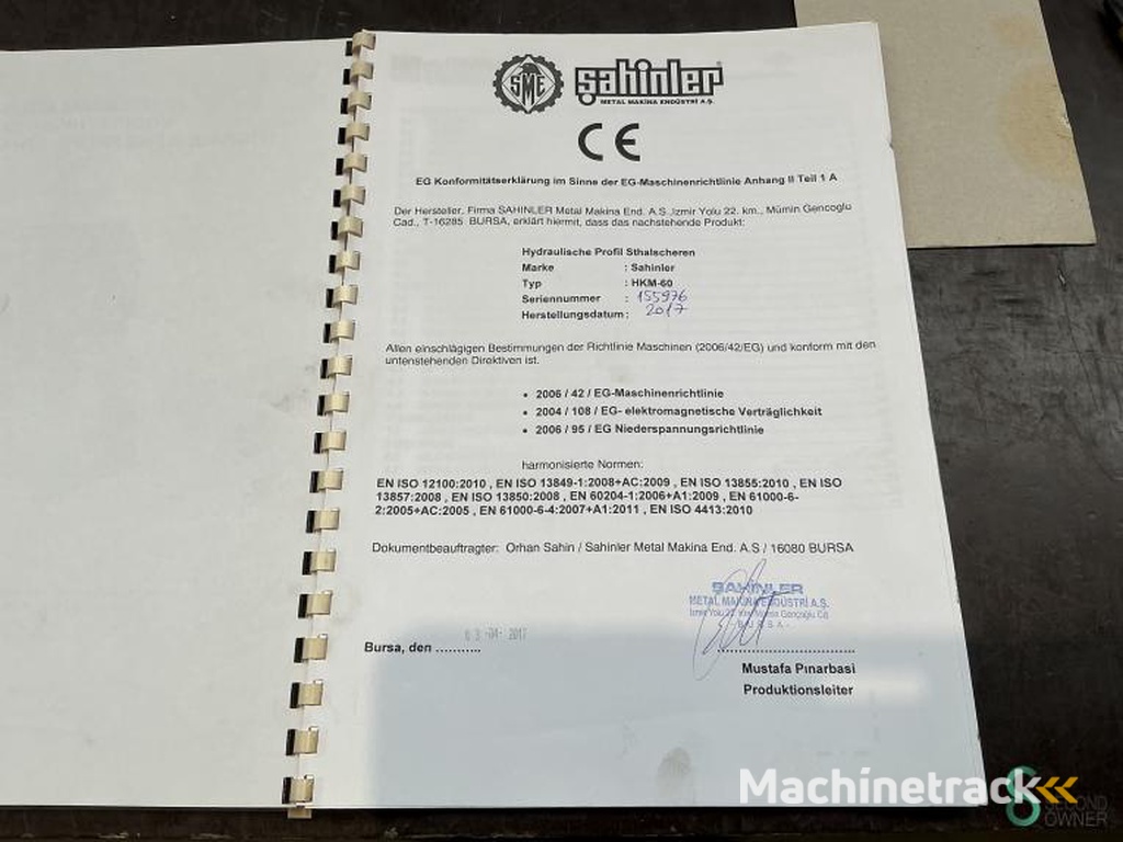 Pons-knipmachines Sahinler HKM-60 2017