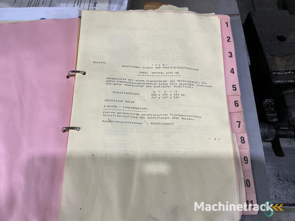 Flachschleifmaschinen ELB OPTIMAL 6375 ND 1992