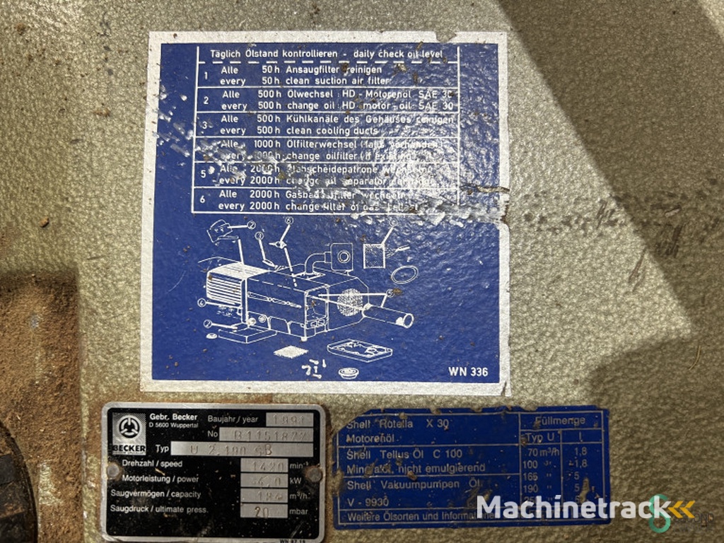 Vacuümpomp Becker U 2.190 SB 1991