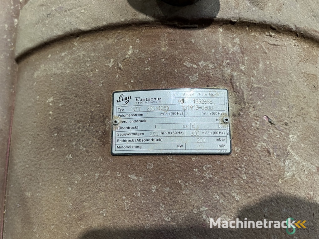 Vacuümpomp Rietschle VFT 250 1990