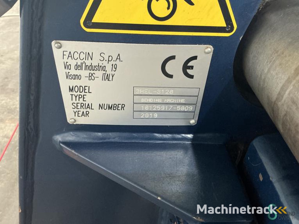 Plaatwalsen Faccin 3HEL 3128, 3000x15mm 2019