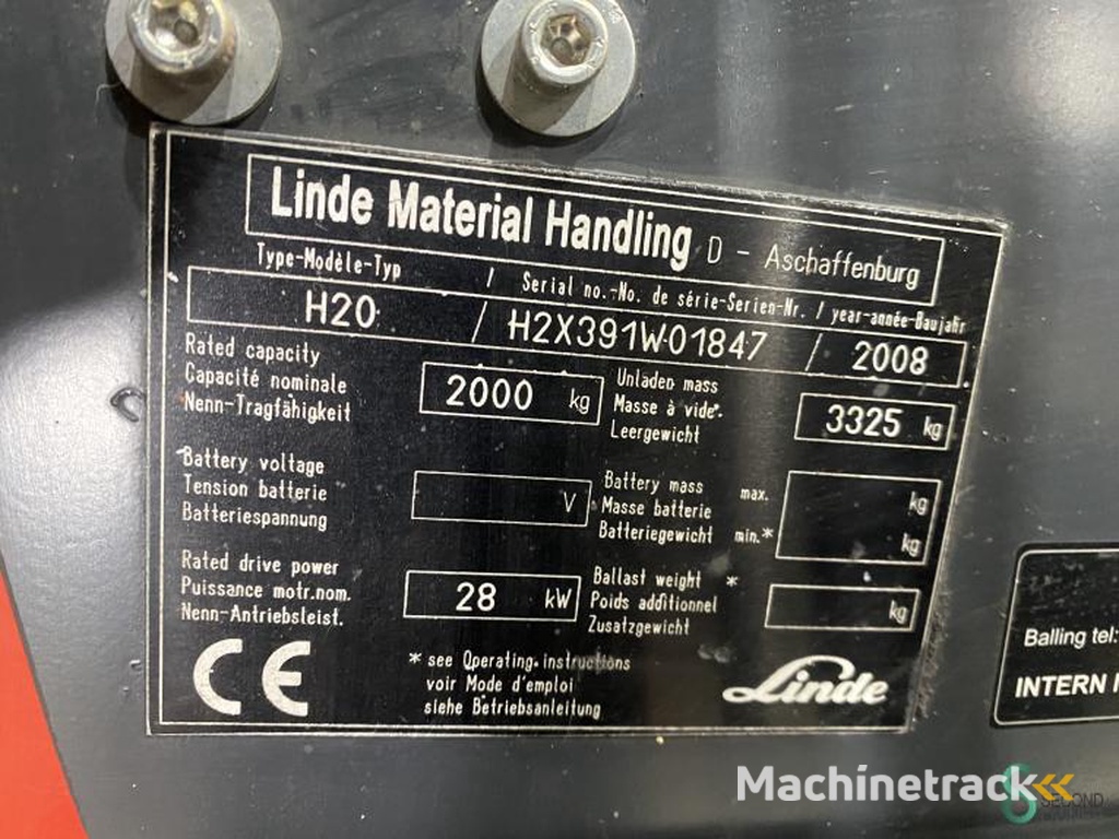 Gabelstapler LPG Linde H20T 2008