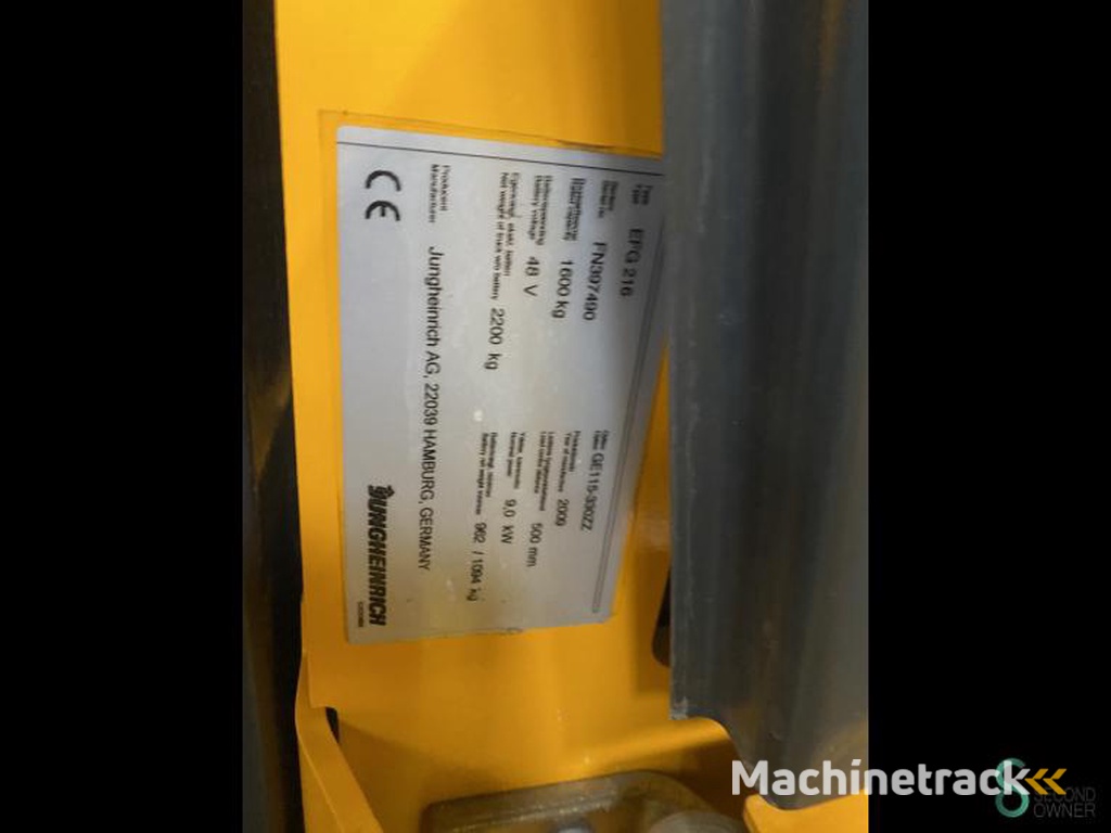 Heftrucks Elektrisch Jungheinrich EFG 216 2009