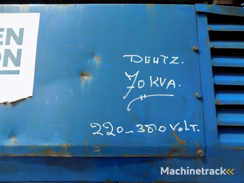 Bredenoord Bredenoord aggregaat BRD 70 KVA Deutz F5L413
