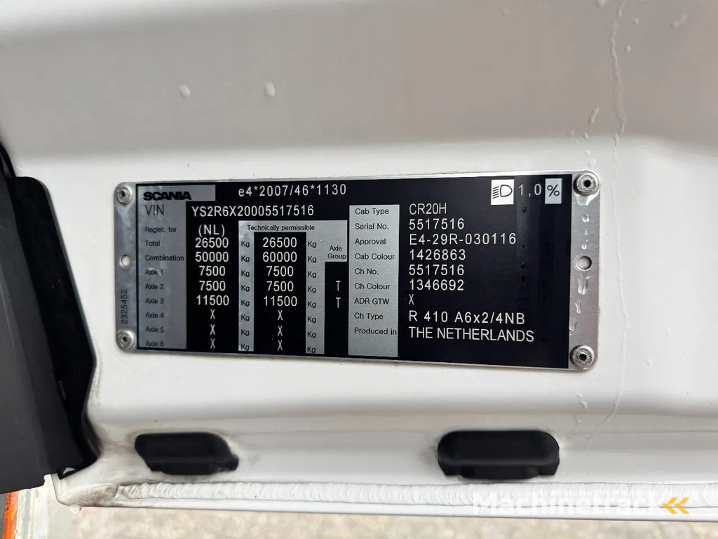 Scania R410 6X2/4 2018  ALCOA'S  LIFT-STUURAS