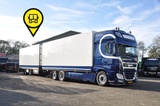 Minituur van DAF XF 530 SSC 6X2 2022 + 2011 DRACO FRIGO - BLOEMEN COMBI