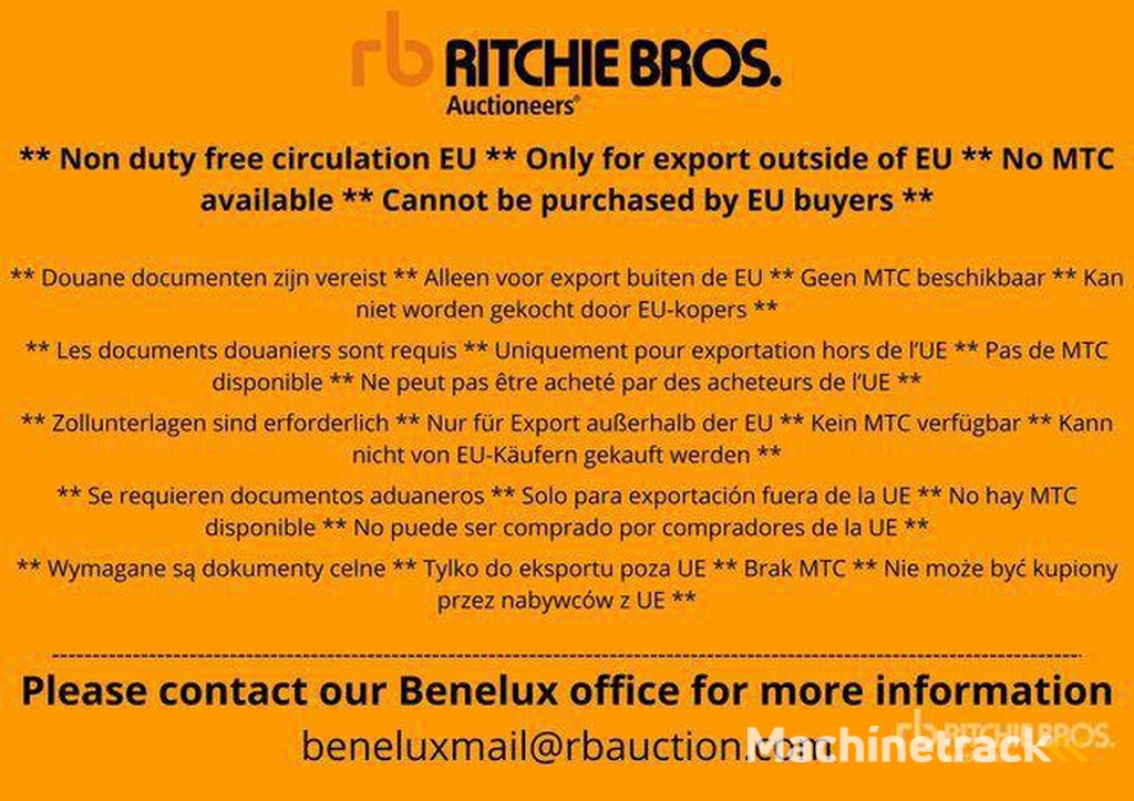 OKG HP-RBC9200 Ratchet Binders & Chains (Unused)