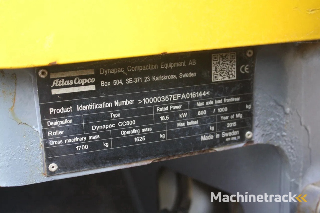 Atlas Copco CC800 dynapac tandemwals 421H wals