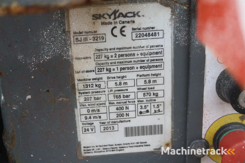 Skyjack SJ3219 2013 schaarhoogwerker hoogwerker