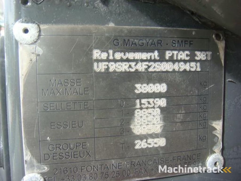 Magyar CITERNE MAGYAR INOX CHIMIQUE 38T 32000L MONOCUVE