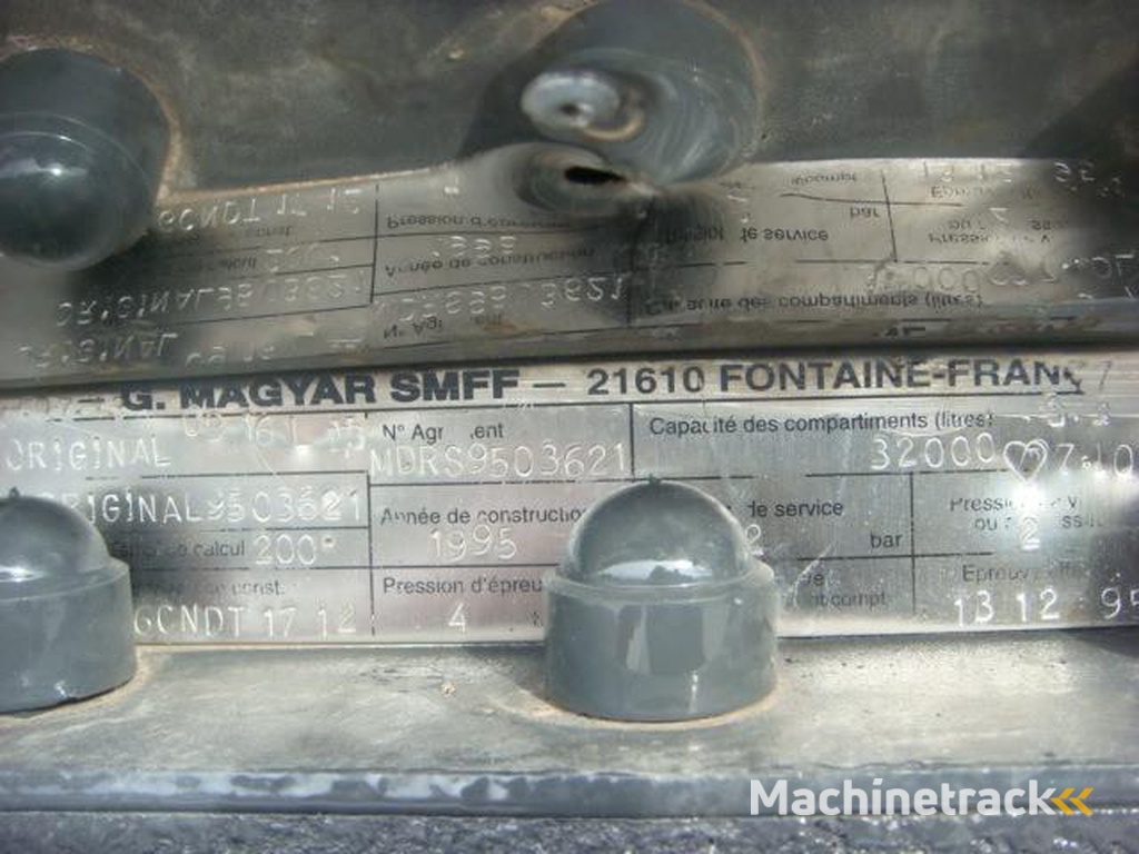 Magyar CITERNE MAGYAR INOX CHIMIQUE 38T 32000L MONOCUVE