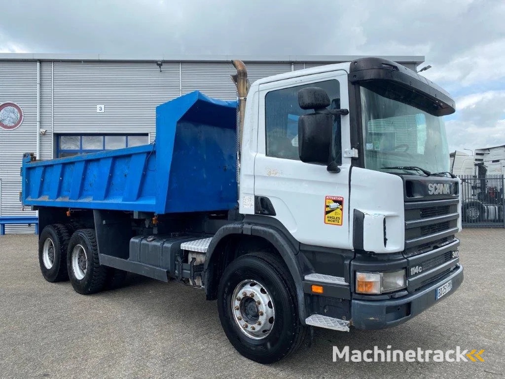 Scania 114-340 / 6X4 / 2 SIDE TIPPER / BIG AXLE / FULL-STEEL / DRUM BRAKES / MANUAL / 1999