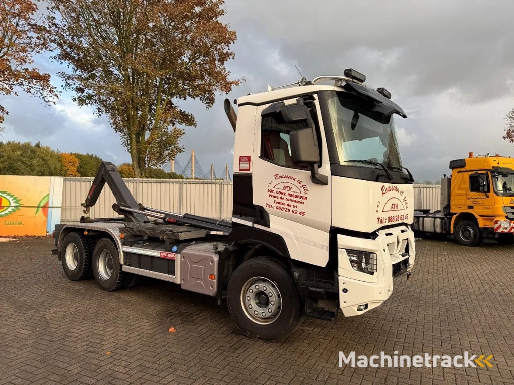 Renault C480 / ENGINE RUNNING / 6X4 / HIAB 21TON HOOKLIFT / ONLY:146334 KM / AUTOMATIC / EURO-6 / 2020