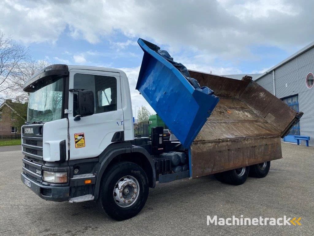 Scania 114-340 / 6X4 / 2 SIDE TIPPER / BIG AXLE / FULL-STEEL / DRUM BRAKES / MANUAL / 1999