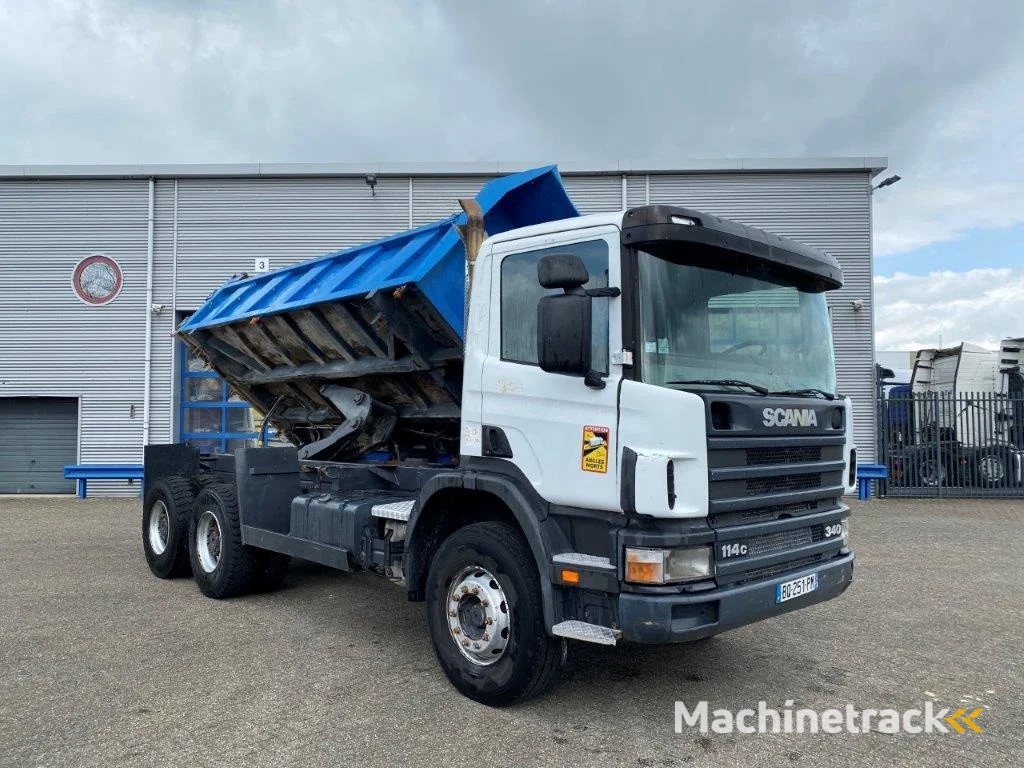Scania 114-340 / 6X4 / 2 SIDE TIPPER / BIG AXLE / FULL-STEEL / DRUM BRAKES / MANUAL / 1999