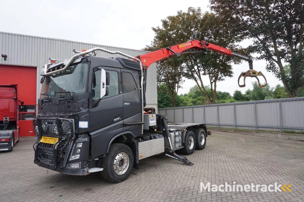 Volvo FH16-750 / ENGINE RUNNING / 6x4 / RETARDER / BIG AXLE / VEB+ / PALFINGER FD250 / EURO-6 / 2016