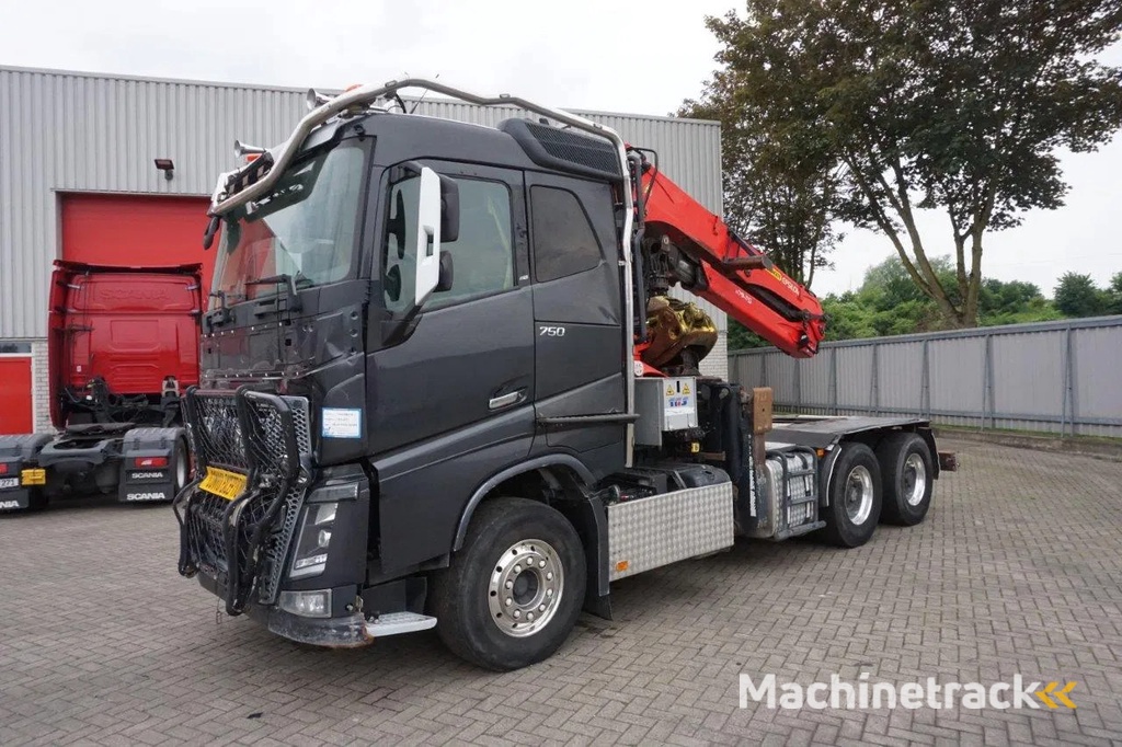 Volvo FH16-750 / ENGINE RUNNING / 6x4 / RETARDER / BIG AXLE / VEB+ / PALFINGER FD250 / EURO-6 / 2016