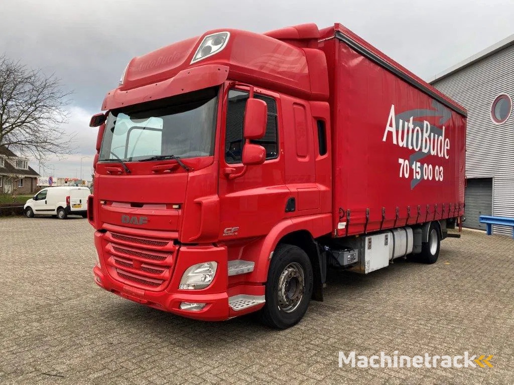 DAF CF400 / CURTAIN SAILS / BIG PLATFORM 2500 KG / DEB / NAVI / FULL-AIR / LWDS / ACC / AUTOMATIC / EURO-6 / 2015