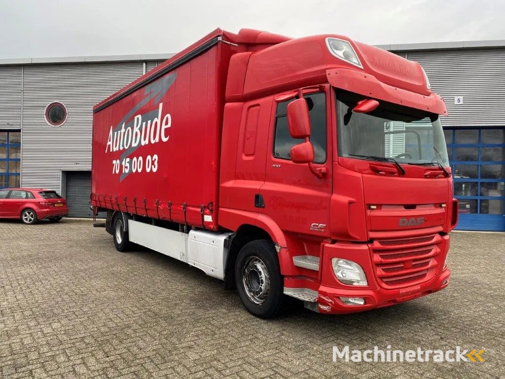 DAF CF400 / CURTAIN SAILS / BIG PLATFORM 2500 KG / DEB / NAVI / FULL-AIR / LWDS / ACC / AUTOMATIC / EURO-6 / 2015