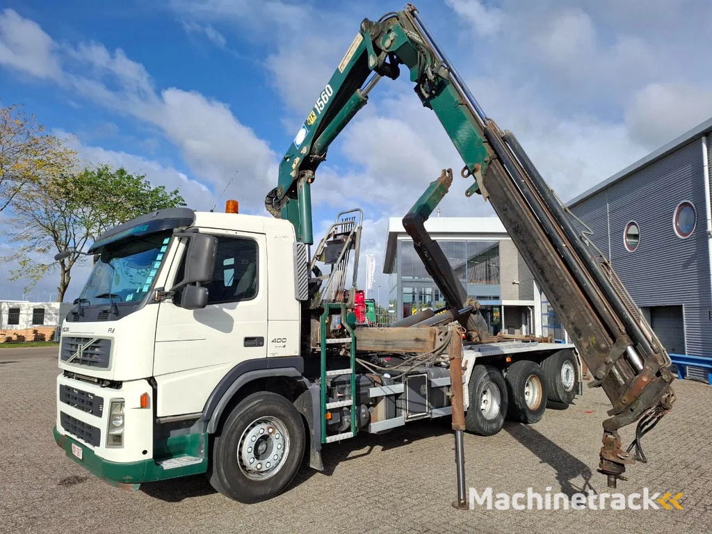 Volvo FM13-400 / 8X4 / AJK HOOK 25TON / CRANE HMF 1560 K3 / ROTATOR / LIFT+LENKACHSE / AIRCO / MANUAL / EURO-4 / 2007
