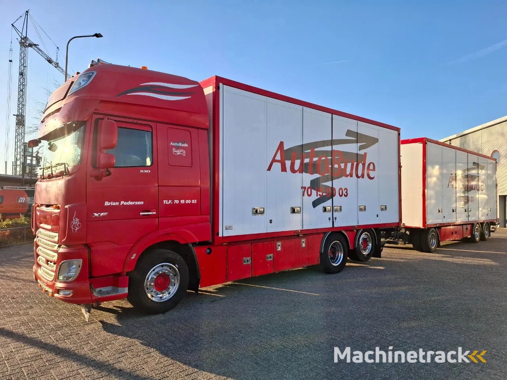 DAF XF106-530 / DEB / COMPLETE COMBI / SIDE DOORS / 2XPLATFORM 2500KG / ONLY:773032 KM / LWDS / LEATHER / EURO-6 / 2017