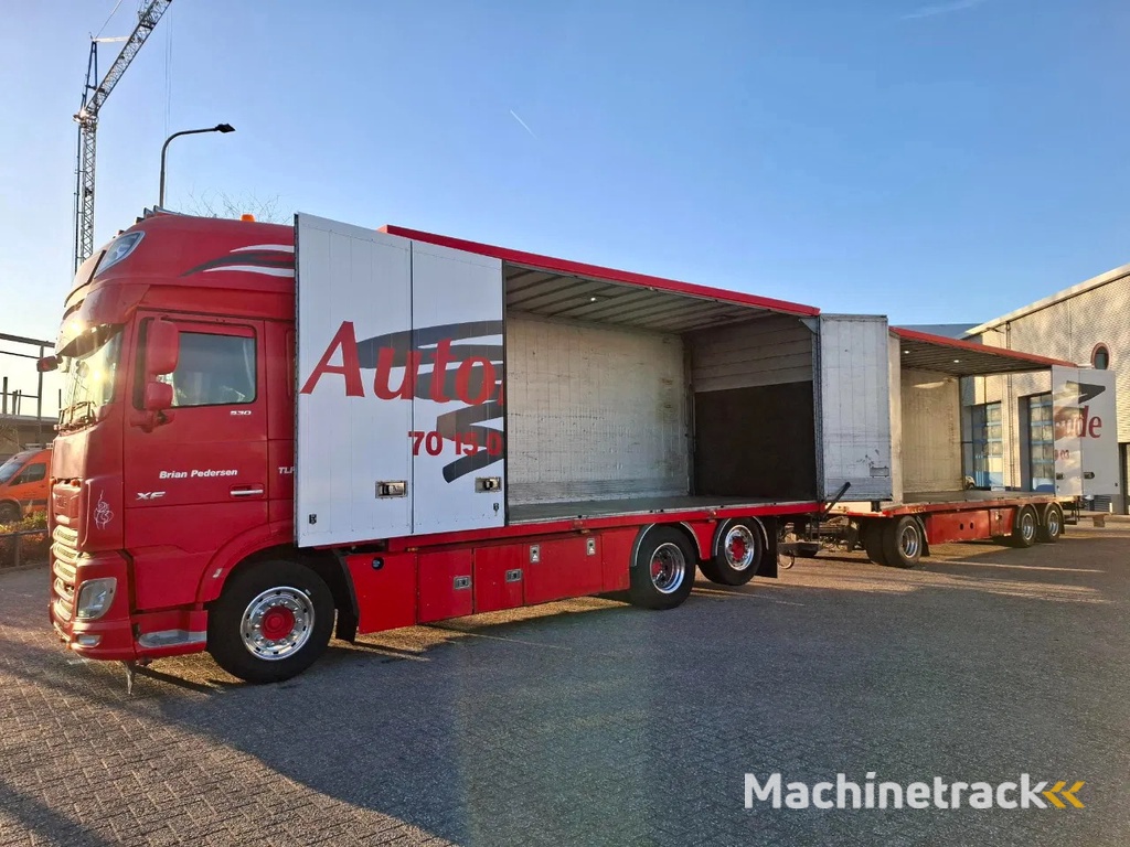 DAF XF106-530 / DEB / COMPLETE COMBI / SIDE DOORS / 2XPLATFORM 2500KG / ONLY:773032 KM / LWDS / LEATHER / EURO-6 / 2017