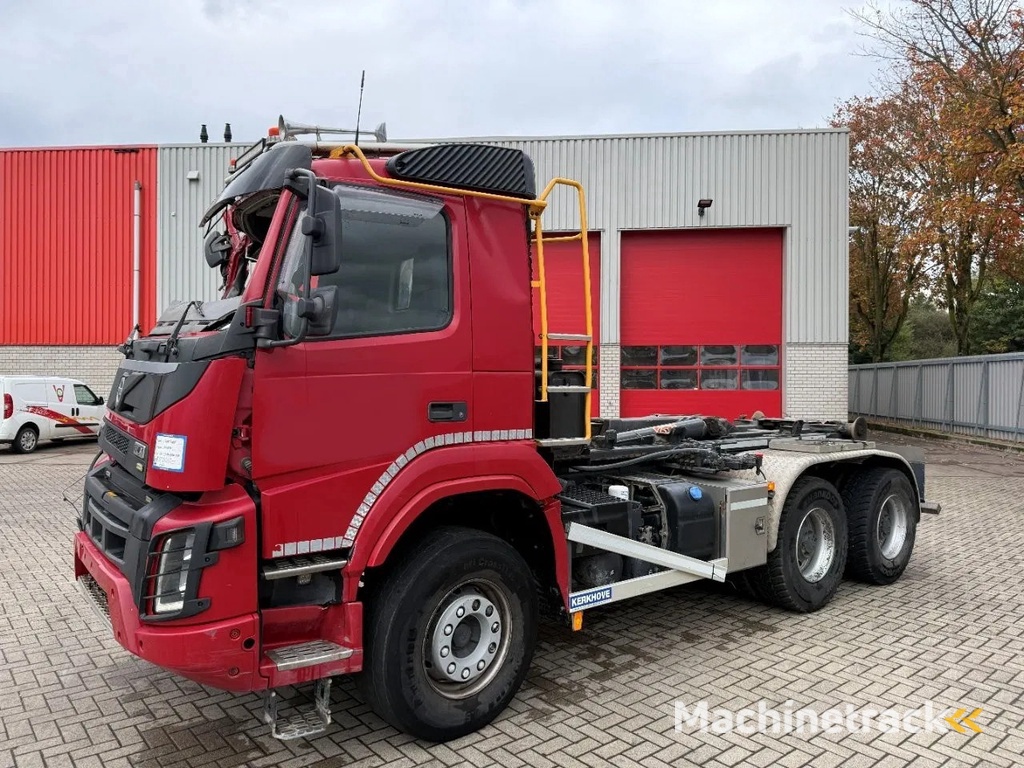 Volvo FMX4-500 / ENGINE RUNNING / VEB+ / 6X4 / BIG AXLE / AJK 20 TON HOOKLIFT / ONLY:276433 KM / AUTOMATIC / EURO-6 / 2020
