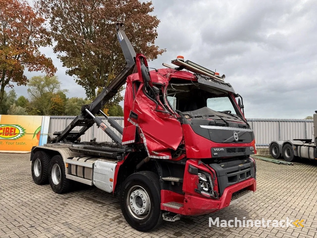 Volvo FMX4-500 / ENGINE RUNNING / VEB+ / 6X4 / BIG AXLE / AJK 20 TON HOOKLIFT / ONLY:276433 KM / AUTOMATIC / EURO-6 / 2020