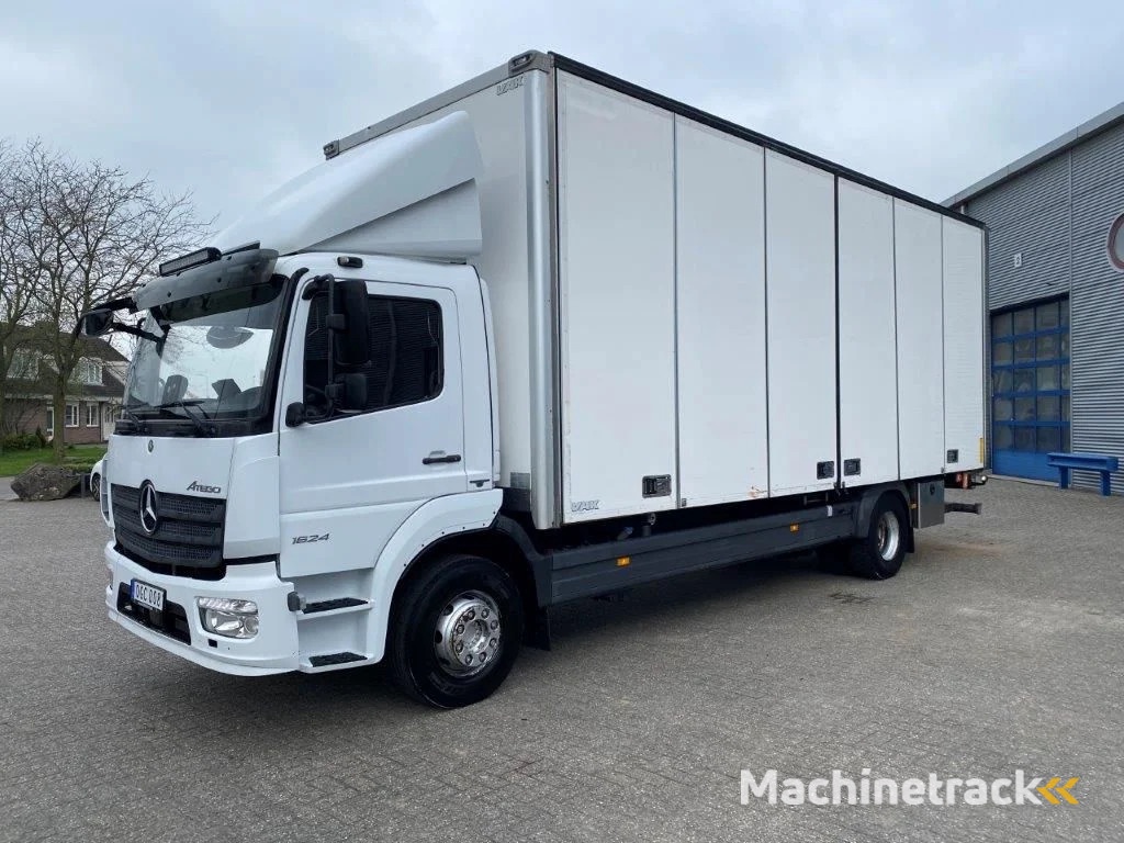 Mercedes-Benz ATEGO 1624 / AUTOMATIC / CLOSED BOX / SIDE DOORS / AIRCO / LWDS / FCW / EURO-6 / 2016