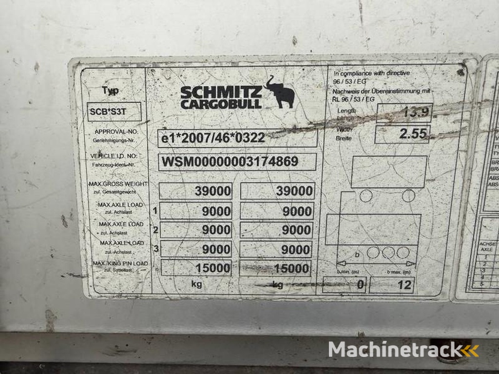 Schmitz-Cargobull SCB*S3T Drankentrailer / 3 Axles / Speed Curtain