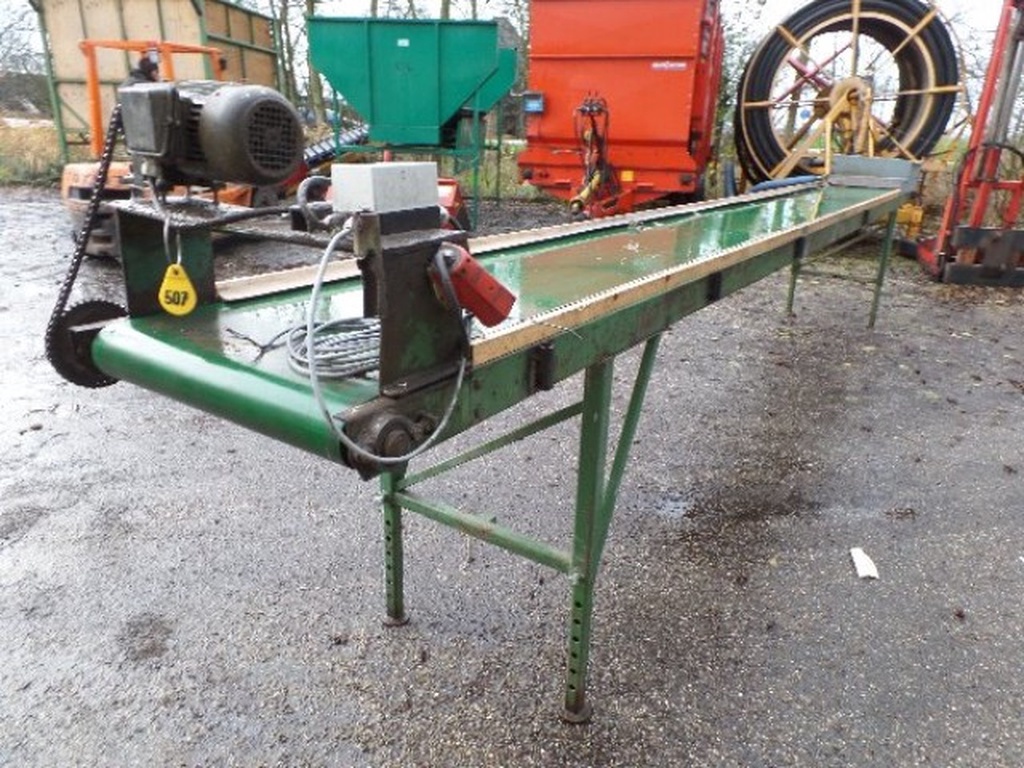 Vlakke band / transportband 6 meter lang 60 cm breed