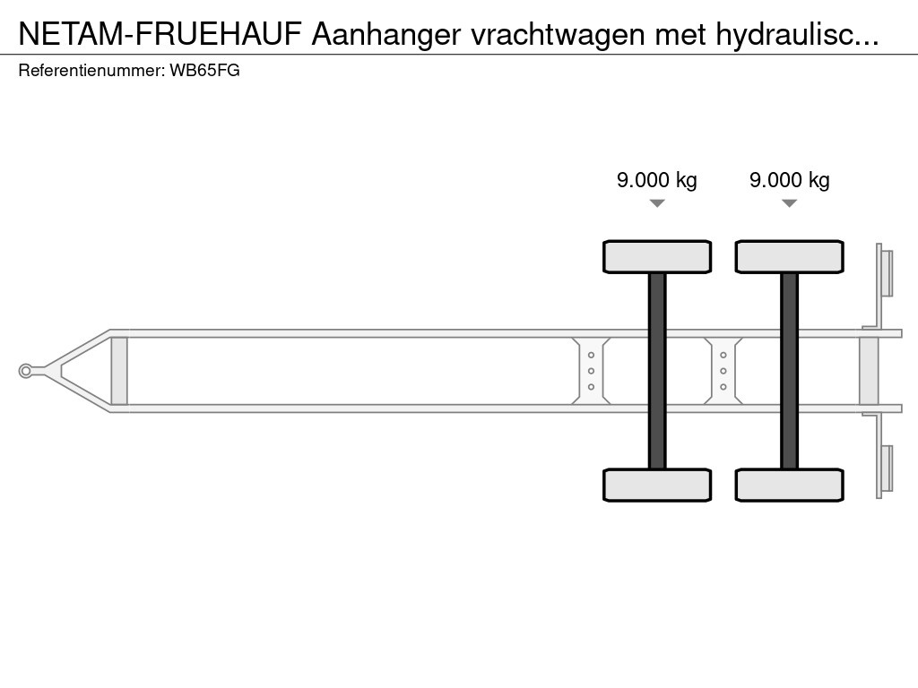 Netam-Fruehauf Aanhanger vrachtwagen met hydraulische lier