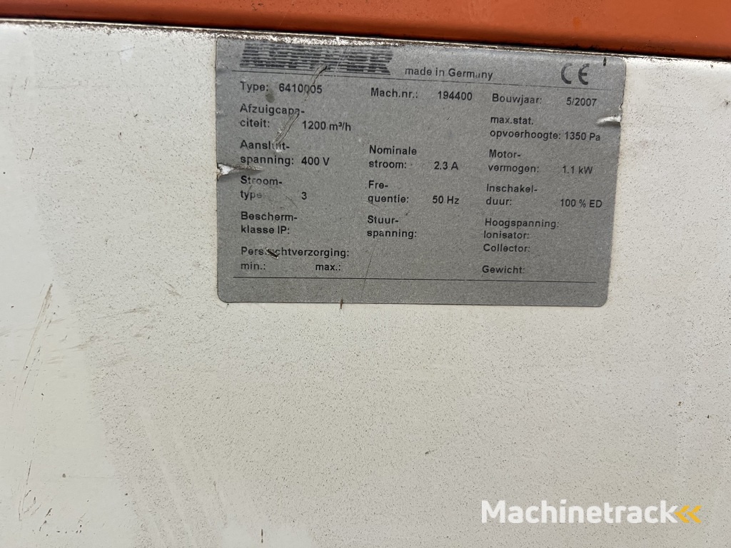 Mobiele afzuiginstallatie voor las en slijpwerkzaamheden