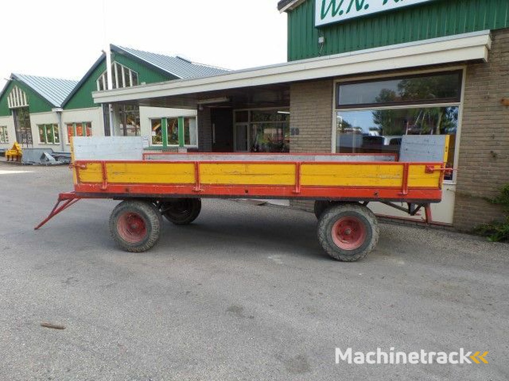 Landbouwwagen 4 wiel met opzetschotten