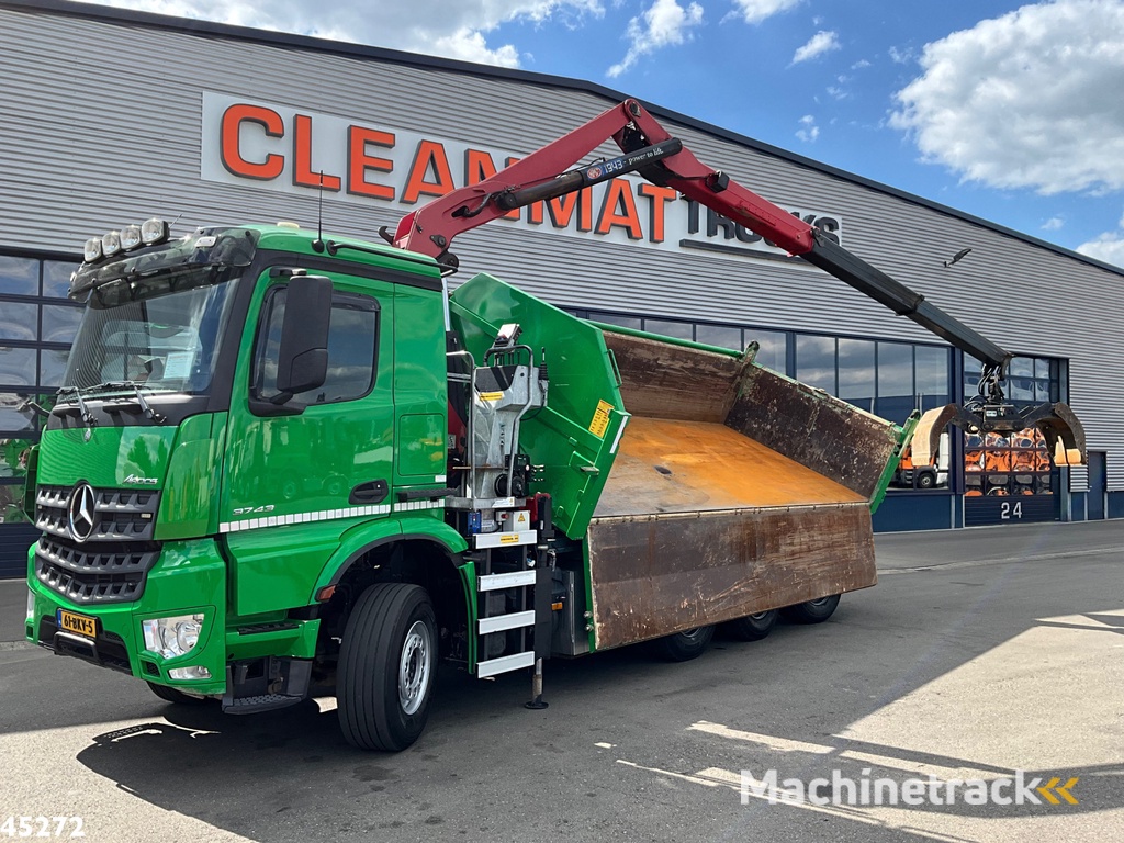 Mercedes-Benz Arocs 3743 8x4 Euro 6 HMF 19 Tonmeter Elektrisch/Hydraulisch aangedreven Z-kraan