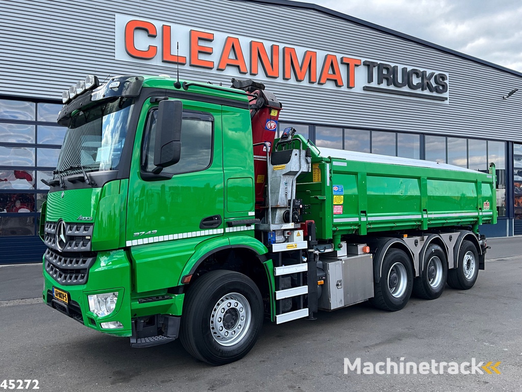 Mercedes-Benz Arocs 3743 8x4 Euro 6 HMF 19 Tonmeter Elektrisch/Hydraulisch aangedreven Z-kraan