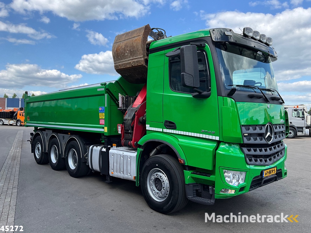 Mercedes-Benz Arocs 3743 8x4 Euro 6 HMF 19 Tonmeter Elektrisch/Hydraulisch aangedreven Z-kraan