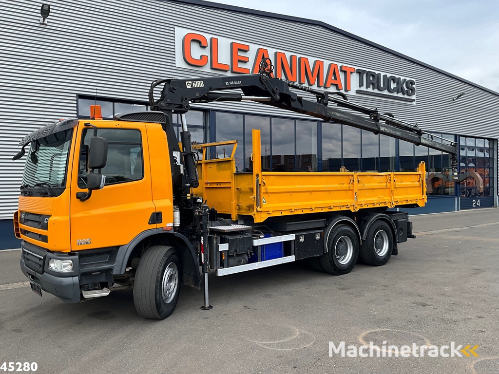 DAF FAT 75 CF 340 6x4 Manual Full steel Hiab 16 Tonmeter laadkraan