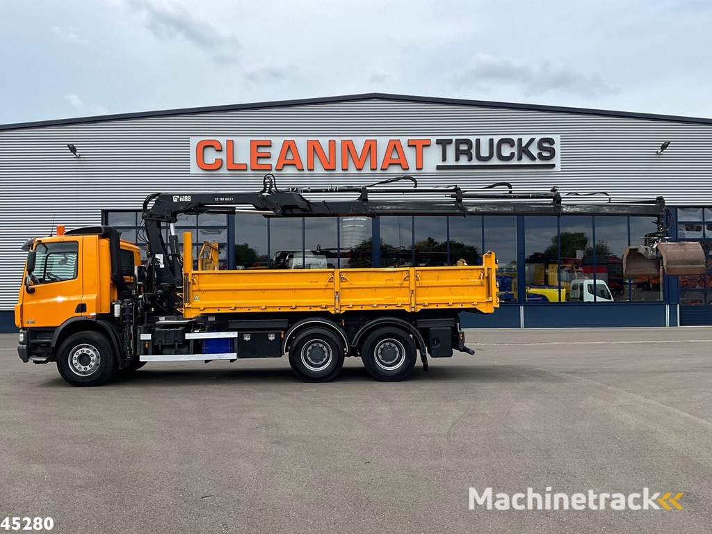 DAF FAT 75 CF 340 6x4 Manual Full steel Hiab 16 Tonmeter laadkraan