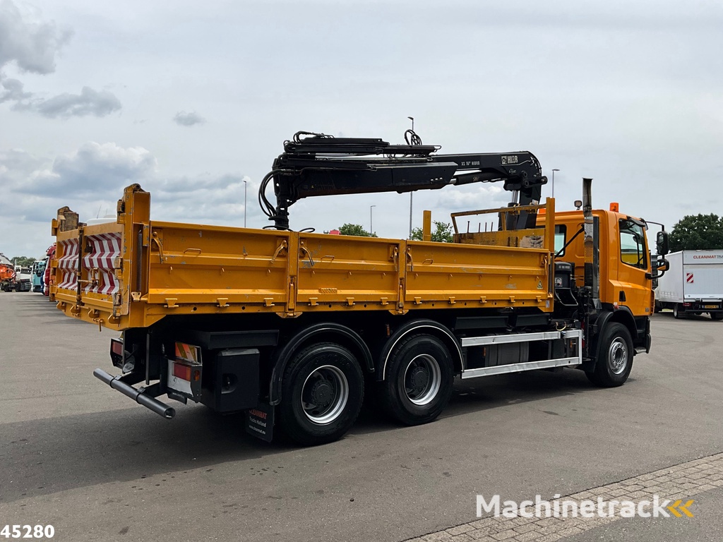 DAF FAT 75 CF 340 6x4 Manual Full steel Hiab 16 Tonmeter laadkraan