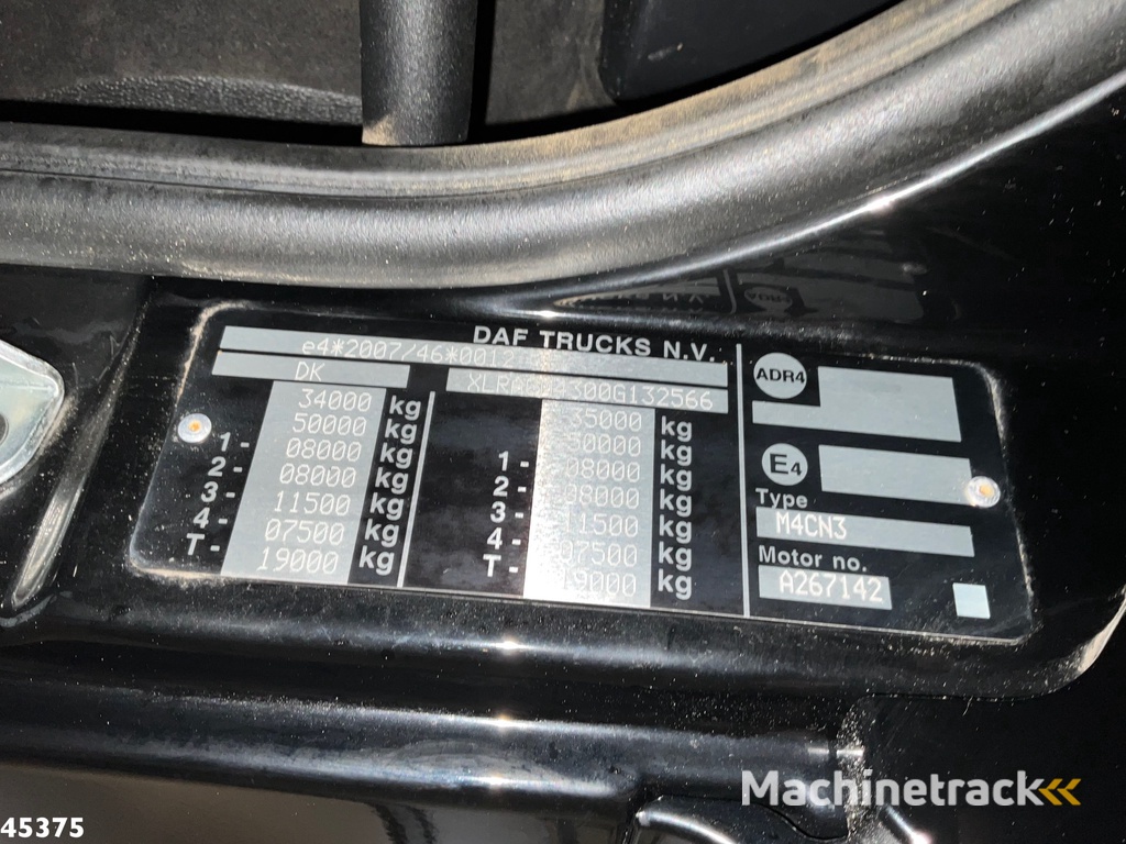 DAF FAX CF 480 Euro 6 HMF 21 Tonmeter laadkraan