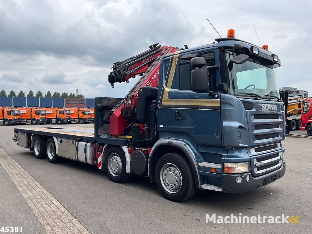 Scania R 560 V8 Fassi 80 Tonmeter laadkraan + Fly-Jib