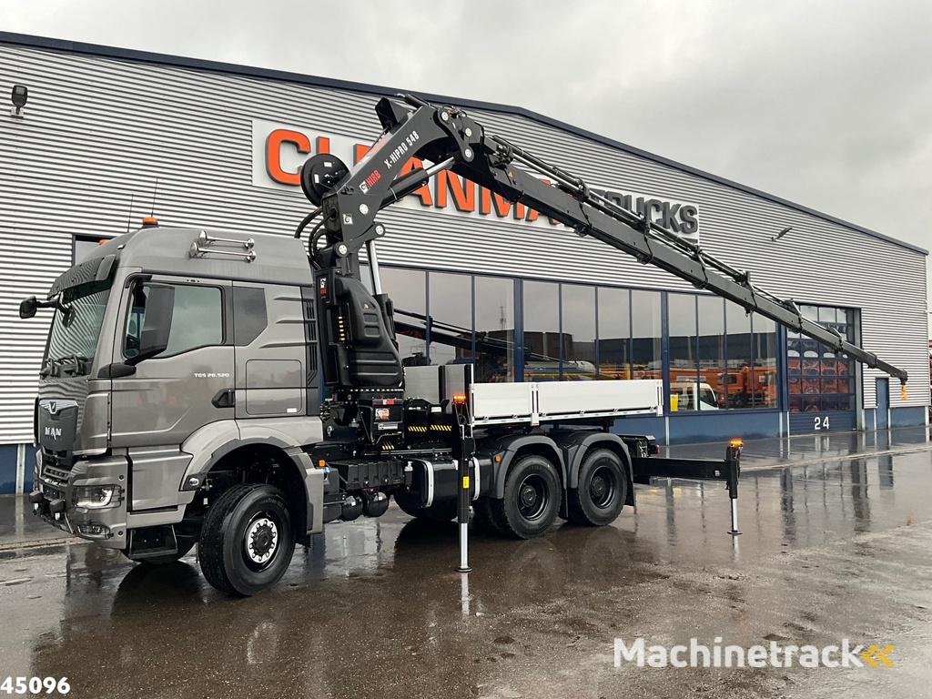 MAN TGS 26.520 Euro 6 6x6 Hiab 54 Tonmeter laadkraan NEW AND UNUSED!