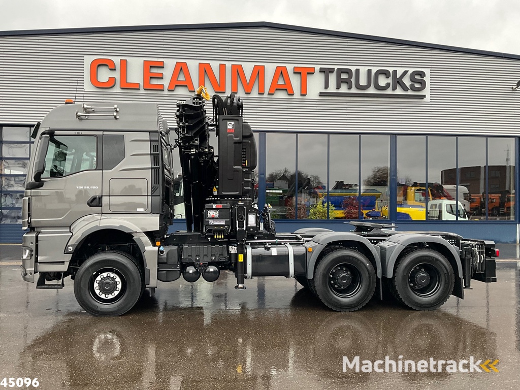 MAN TGS 26.520 Euro 6 6x6 Hiab 54 Tonmeter laadkraan NEW AND UNUSED!