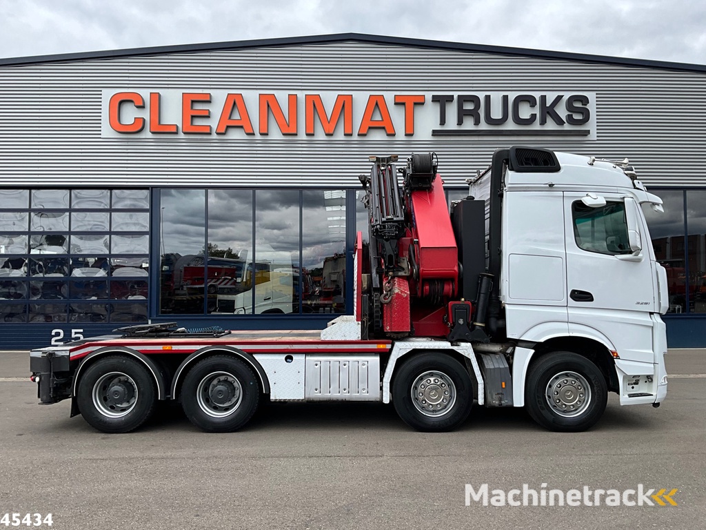 Mercedes-Benz Arocs 3251 8x4 Euro 6 Retarder HMF 85 Tonmeter laadkraan Fly-Jib