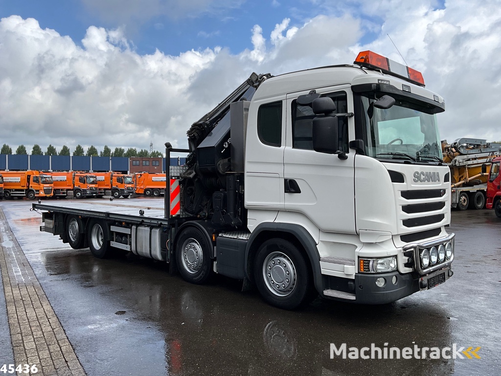 Scania R490 8x2 Euro 6 Retarder HMF 85 Tonmeter laadkraan + Fly-jib