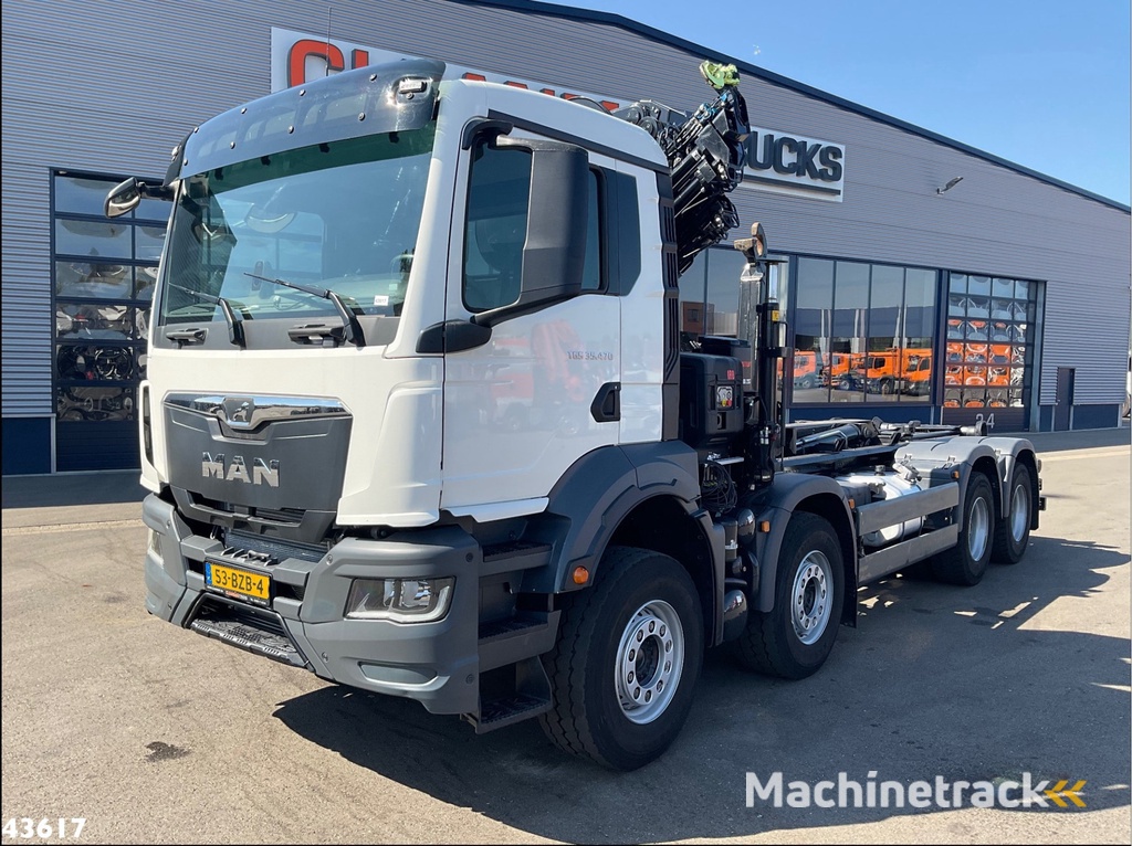 Man TGS 32.470 8x4 Euro 6 Hiab 22 Tonmeter laadkraan Just 68.765 Km!